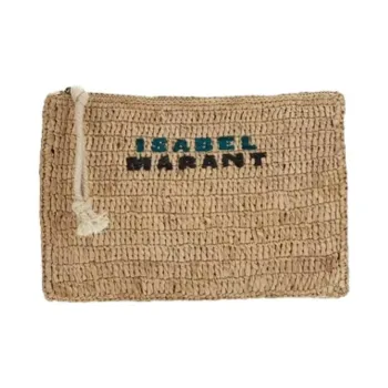 ISABEL MARANT Raphia Wallet Women's Natural