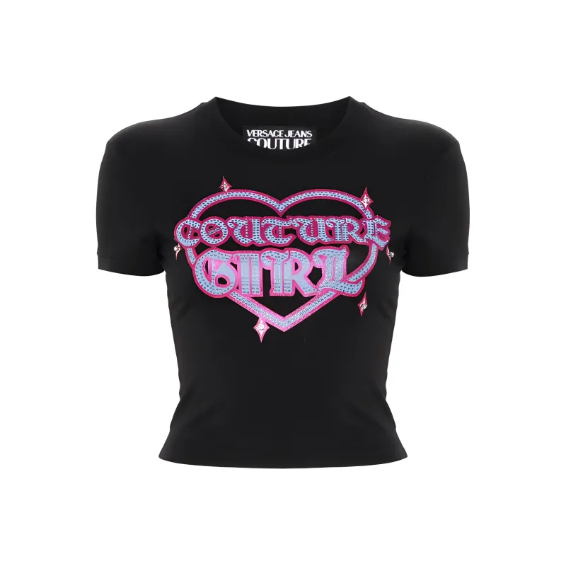 VERSACE JEANS COUTURE Regular T Shirt Women's Black-0