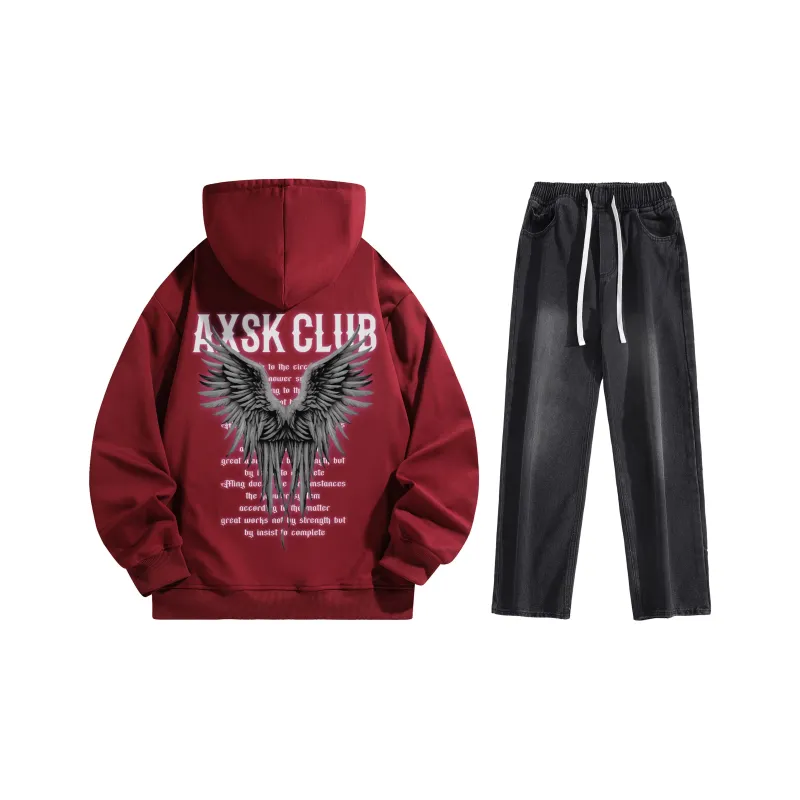 A.X.S.K Sweatshirt Sets Unisex-35