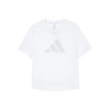 Adidas Women's Power Performance Big Logo T Shirt White