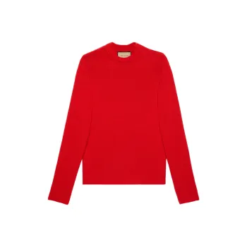 GUCCI Logo Intarsia Knitted Sweater