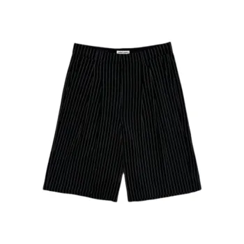 Jaded London Black Pinstripe Goliath Shorts Casual Shorts Men's Black