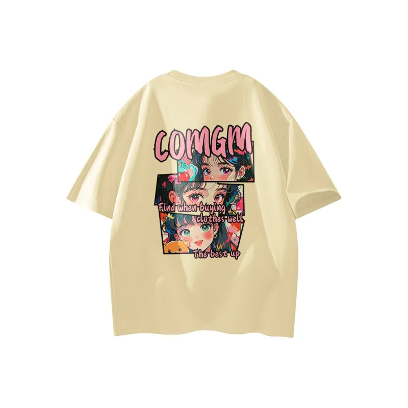 Caramella Drop Shoulder Sleeve T Shirt Unisex White-11