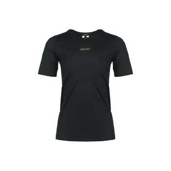 VERSACE Logo print Round neck T shirt