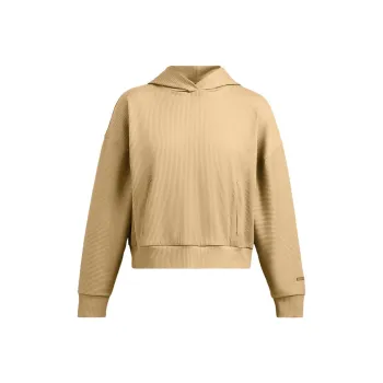 Under Armour Rib Oversized Hoodie Sweatshirt Women's Camel
