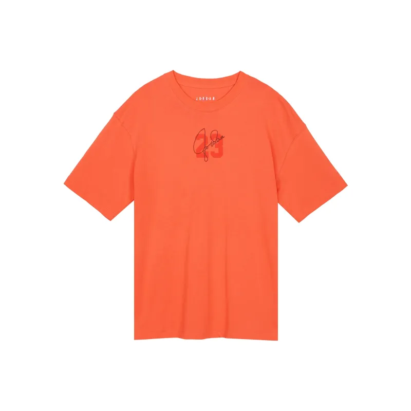 Jordan Drop Shoulder Sleeve T Shirt Women's Orange-0