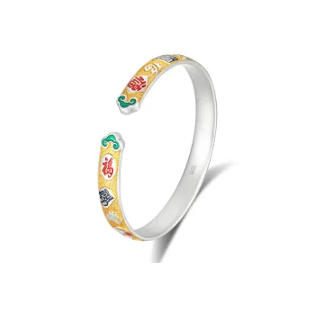 Furunlai S999 Fine Silver Sterling Silver Bracelets Unisex