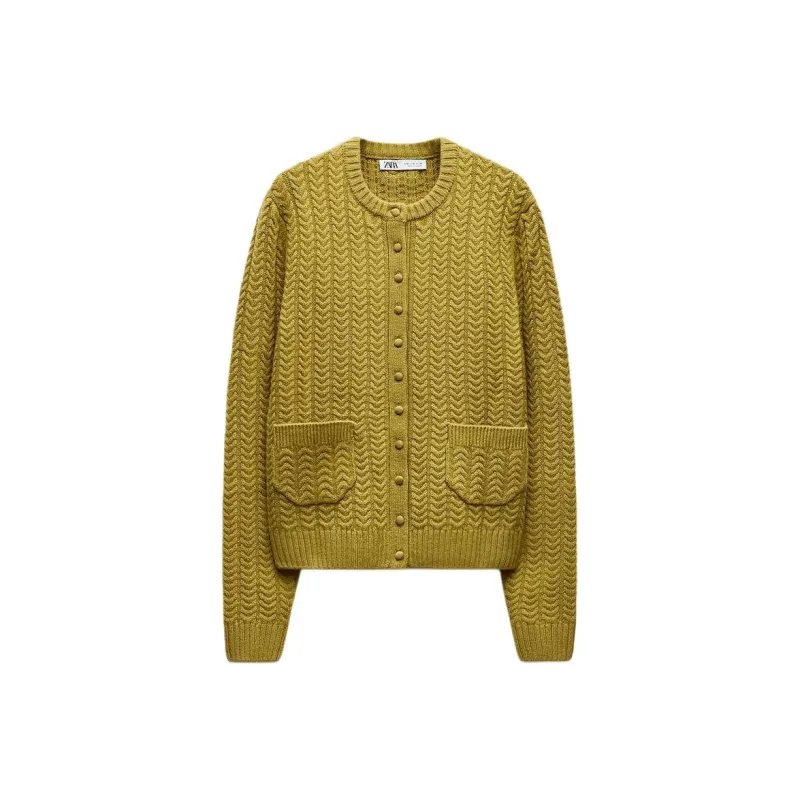 ZARA Sweater Women's Olive Green-0