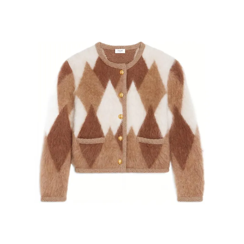 CELINE FW22 Cardigan Coats Women's Brown-0