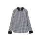 Black White Plaid Fleece-Lined