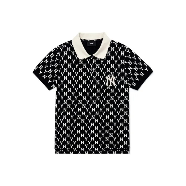MLB Base Logo Polo Shirt Women's Black-0