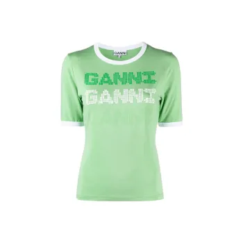 GANNI T Shirts Women's Green