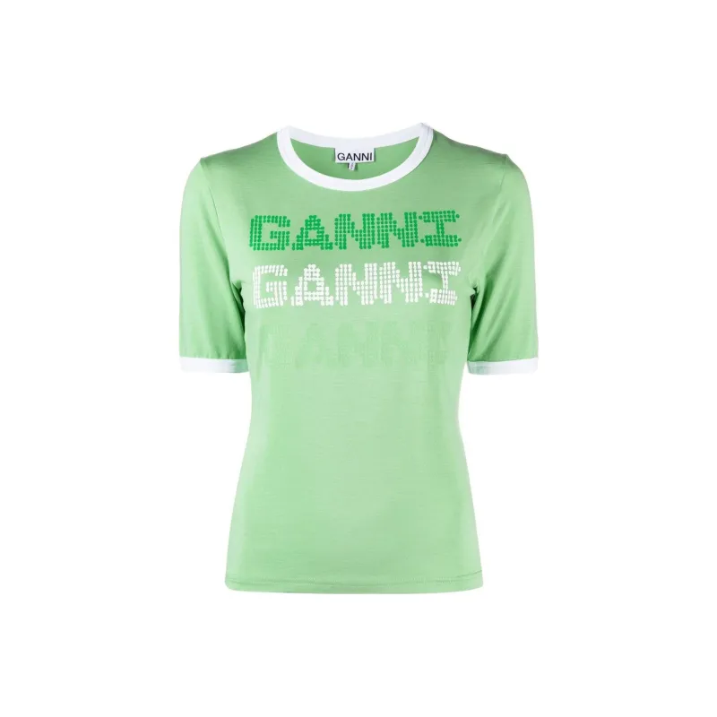 GANNI T Shirts Women's Green-0