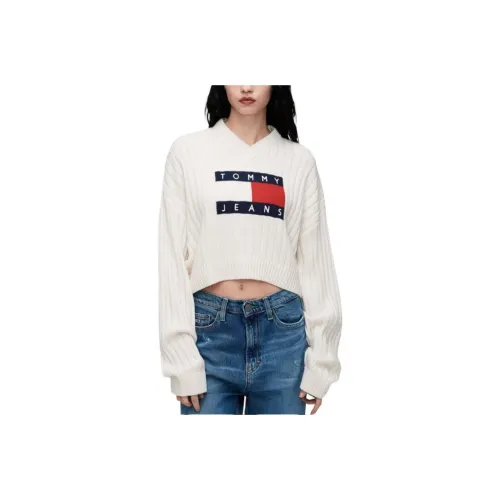 tommy Front Hilfiger TJW VNCK CENTER FLAG SWEATER E Knitwear Women's White