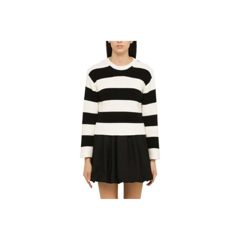 Valentino Striped Crewneck Knitted Jumper-0