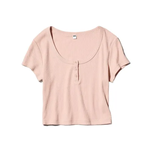 UNIQLO T Shirt Women's Pastel Pink