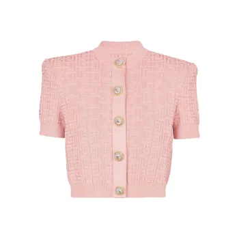BALMAIN Cropped Buttoned Cardigan