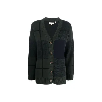 BARBOUR Marie Checked V-neck Cardigan