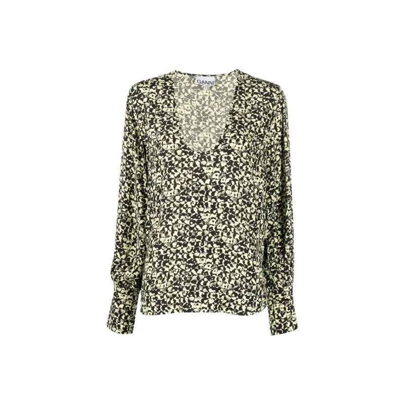GANNI Abstract print Blouse-0