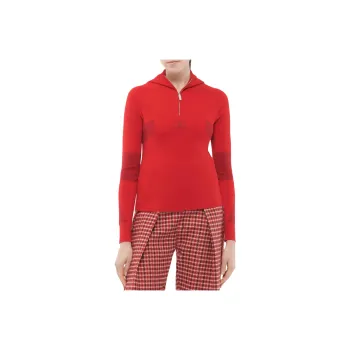 CHANEL Sweater Women's Deep Red