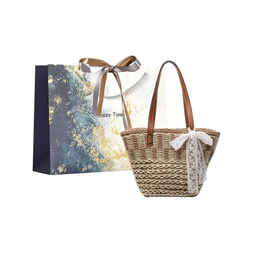 Iman's House Straw Woven Shoulder Bag Women's Multicolor