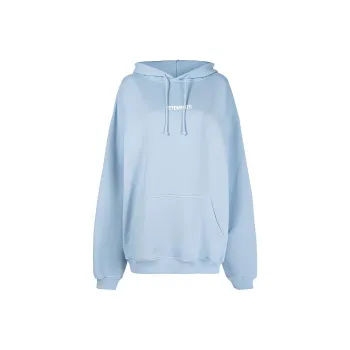 Vetements Logo Label Hoodie 'Baby Blue'