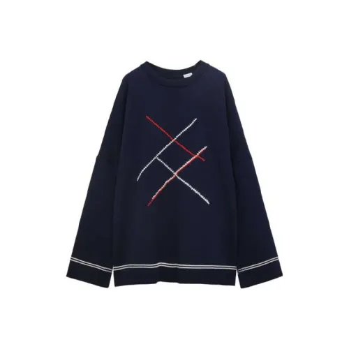LOEWE Argyle Sweater 'Dark Navy Blue'