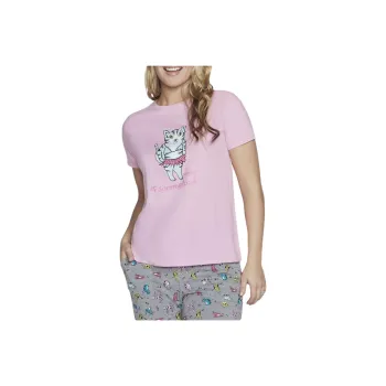 Skechers BOBS Summerbod T-Shirt Women's Light Pink