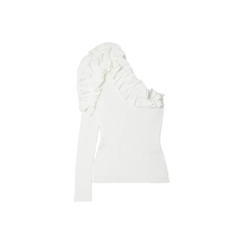 Zimmermann FW21 Asymmetrical Collar Slim Fit Long-Sleeved Knitwear Women's-4