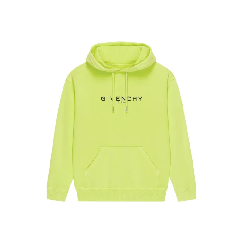 Givenchy Long Sleeve Hoodie 'Fluo Yellow'-0