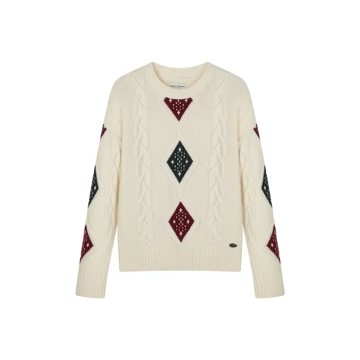 Teenie Weenie Sweater Women's Ivory White-0