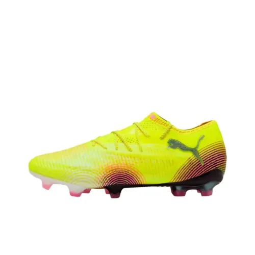 puma pergament Future 8 Ultimate FG Rubber Long Studs Anti Slip Wear Resistant Soccer Shoes Men's Yellow