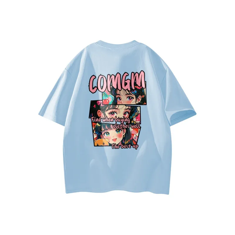 Caramella Drop Shoulder Sleeve T Shirt Unisex White-9