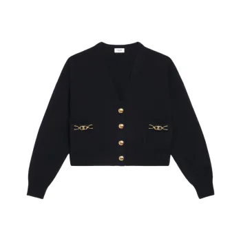 CELINE Cardigan With Gourmette In Heritage Cashmere