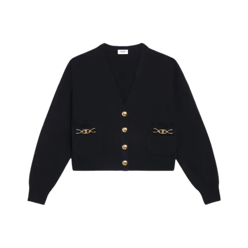 CELINE Cardigan With Gourmette In Heritage Cashmere