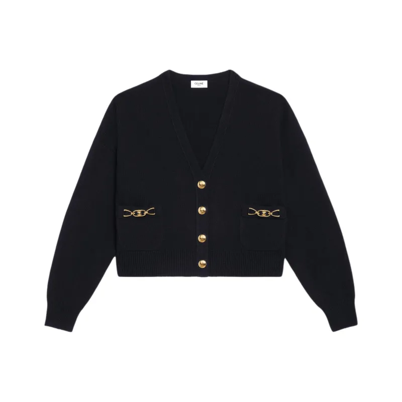 CELINE Cardigan With Gourmette In Heritage Cashmere-0