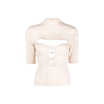 Jacquemus Le Haut Palmi Twist Cut-out Top