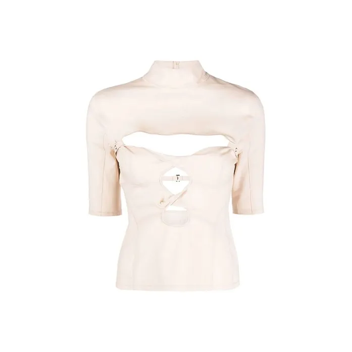 Jacquemus Le Haut Palmi Twist Cut-out Top-0