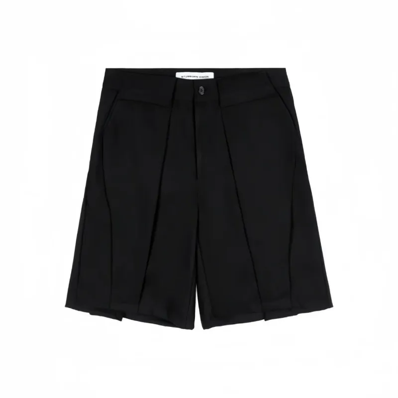 EMPTY REFERENCE x STUBBORN VISION Casual Shorts Unisex Black-0