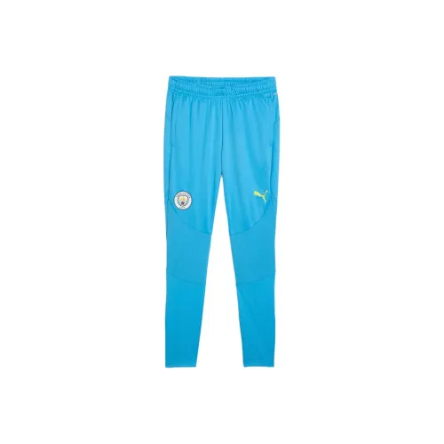 PUMA Manchester City Training Pants Men Soccer Bottoms Men's Light Blue