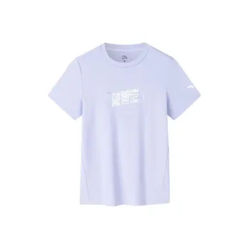 Anta Variety Training Collection Regular T-Shirt Women's Fairy Bean Purple