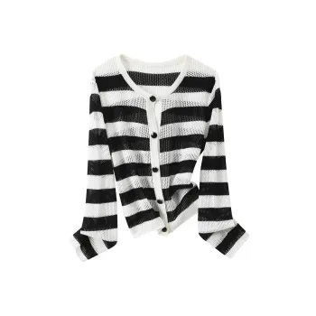H-YXIANG Knitwear Women's Black+White