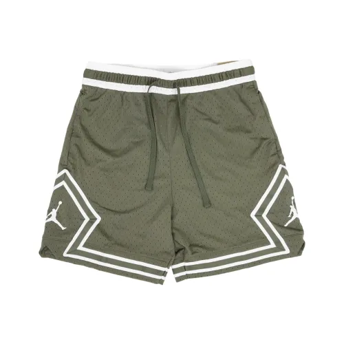 Jordan SportDri FIT Diamond FW24 Casual Shorts Men's Medium Olive Green/White