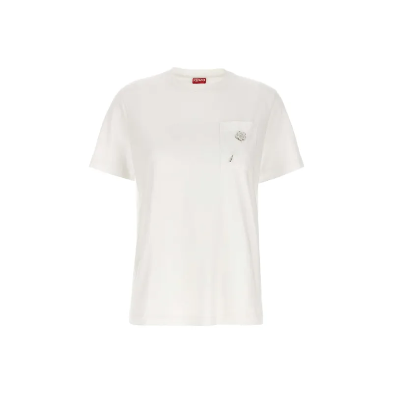 KENZO Boke Flower Embroidered Loose T Shirt-0