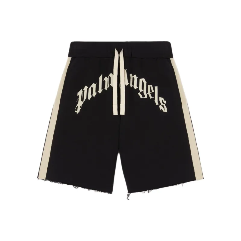 PALM ANGELS Logo Printed Drawstring Track Shorts-0
