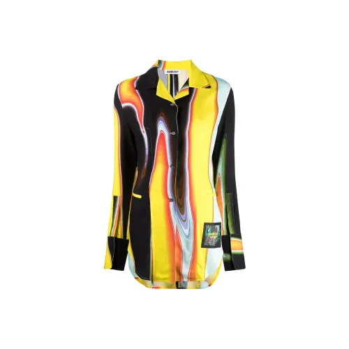 AMBUSH Asymmetric Print Logo Patch Shirt
