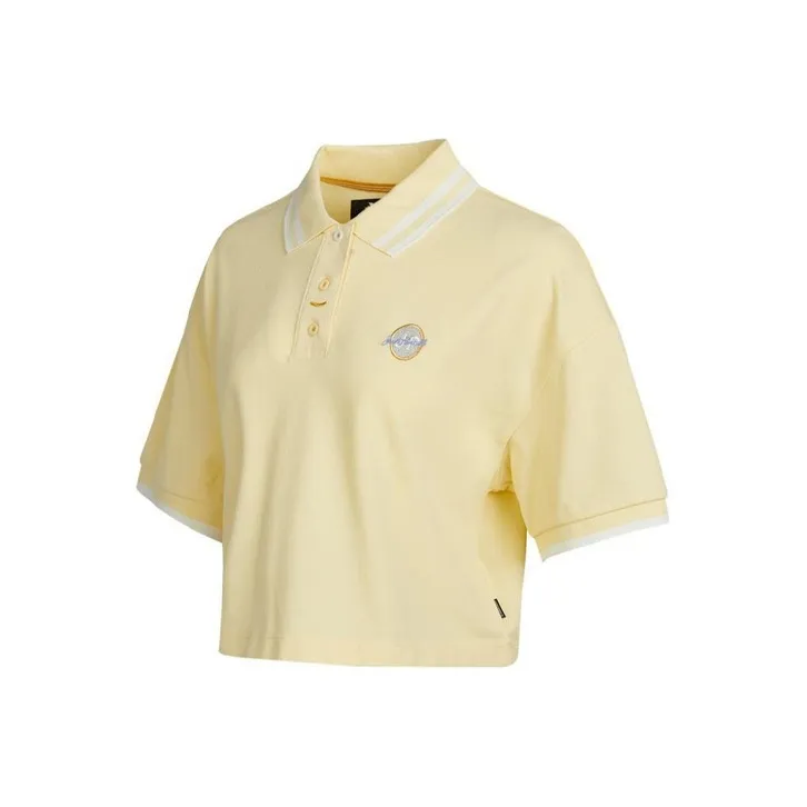Converse Polo Shirt Women's Beige Yellow-0