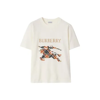 Burberry Check motif Graphic T shirt