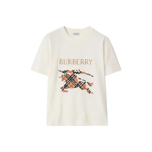 Burberry Check motif Graphic T shirt
