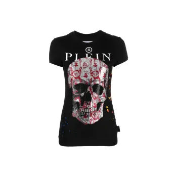 PHILIPP PLEIN Skull print Cotton T shirt
